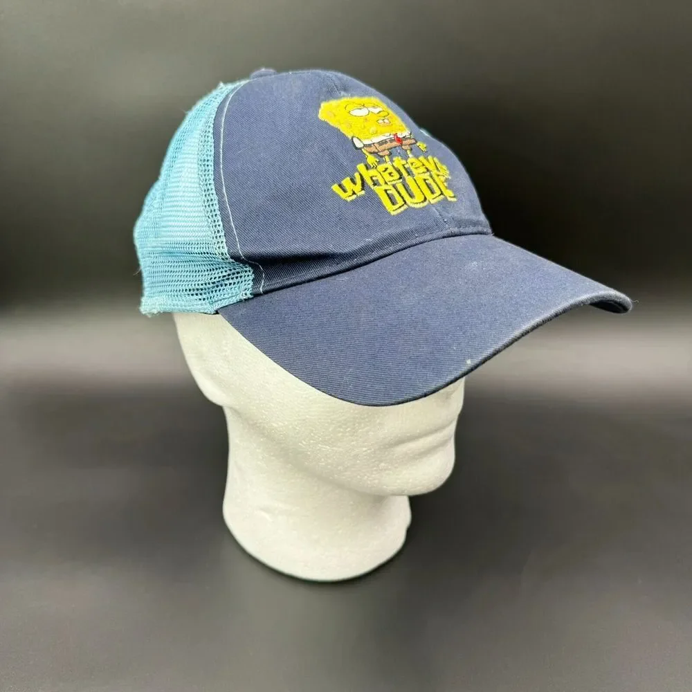 Sponge Bob Square Pants Strapback Cap Vintage Hat Blue Whatever Dude Universal‎